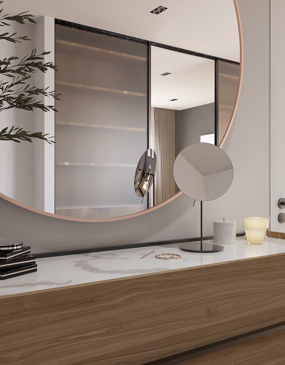 miroir cosmétique non lumineux